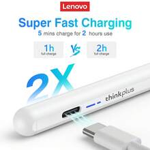 Lenovo BP16 蘋果專用平板手寫筆 鋁合金耐用筆身 可更換筆尖設計 即時電量顯示 Type-C便利充電 商務學習創作工具 白色 - 白色 - 查看 6