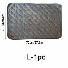 1 pieza/2 piezas Almohadilla lavable antideslizante absorbente y de secado rápido para orina de hámster y conejo, alfombrilla reutilizable para mascotas, adecuada para mascotas pequeñas en todas las estaciones - Gris - Ver 10