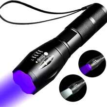 2-In-1 UV Flashlight Torch Light 395nm Black Light Portable Ultraviolet Light Pets Blacklight Uv Flashlights - màu đen - Xem 6