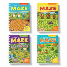 Alfombra de laberinto lógico para niños | 4 opciones de edad | Planificación de rutas, caminos de decisión y desafíos de laberinto | Elige 1 libro solamente - Libro del laberinto - Ver 5