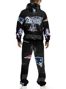 Patriots Men's Football Hoodie And Sweatpants Two-Piece Set - Game Day Gear_1_bg5_t1 - 彩色 - 查看 2
