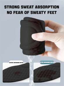 2片装纳米记忆海绵鞋垫，男女通用，柔软舒适，适用于运动鞋和跑步鞋，吸湿排汗，防臭。 - 黑色 - 查看 5