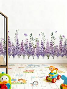 1pc/2pcs - Wallpaper - [Bamboo, Vines, Flowers, Leaves] Decorative Wall Stickers For Boys/Girls Room, Nursery, Living Room, Bedroom, Window - Cute Creative Wall Art Decor For Children - Multicolor - View 3