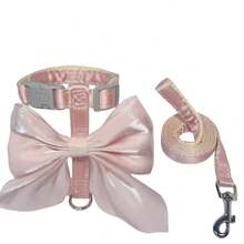 Adjustable Cat Leash, Anti-Escape Cat Lead With Shiny Bow Tie, Suitable For Walking Cats, Cats & Dogs, All Seasons - Multicolor - View 8