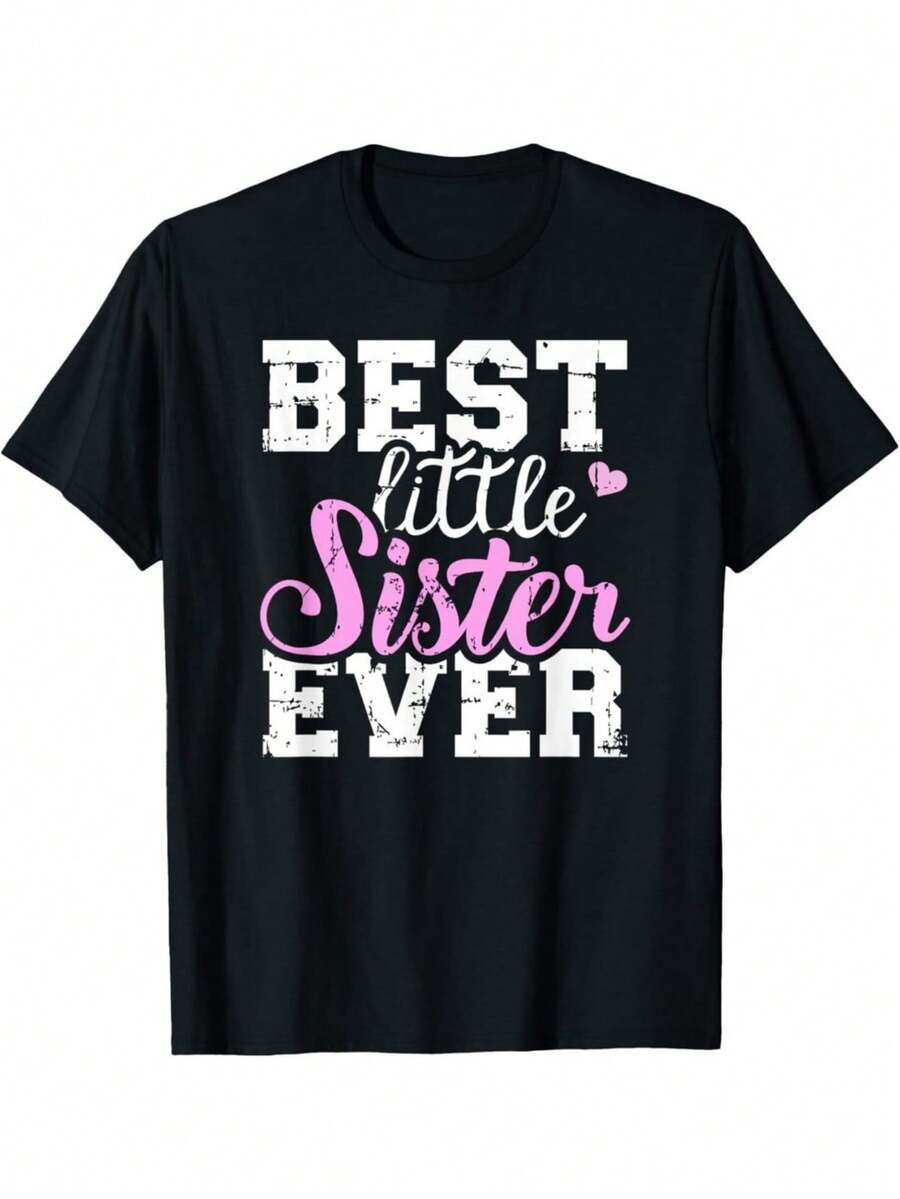 Best little sister ever Tee Shirts Gift Unisex T-Shirt - Negro - Ver 1