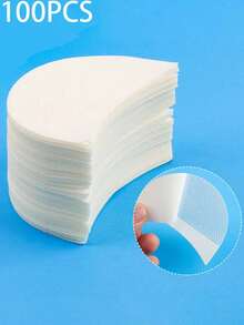 100pcs/Pack White Eyeshadow Stickers, Eyelash Extension Lash Lift Pads, Smoke Eye Makeup Stickers, Eyeliner Stencils, Fake Lash Remover Pads, Eyeshadow Applicator Beauty Tools