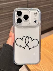 Custodia personalizzata per telefono con motivo a cuore e nome personalizzato, copertura totale trasparente e lente forata, adatta come regalo per amici. Compatibile con iPhone 11/12/13/14/15/16/16 Pro/16 Pro Max/16 Plus/17/Air/17 Pro/17 Pro Max/17e/S25/S25 Ultra/S25 Plus/S25 Egg/S26/S26plus/S26ultra Pixel 9 Pro XL/ 10a/ 10a, può anche essere dato come regalo per anniversario di matrimonio. Versione internazionale, non la versione domestica. - Trasparente - Visualizzare 3