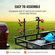 Trimmer Rack, 2 Place Weeder Trimmer Rack, Trim Holder Trailer Rack Carrier With Zinc Alloy Password Lock, Mount On Landscape Truck Trailer Enclosed Trimmer Rack  Eater Racks, Pair - Standing Type - 2-position - View 2
