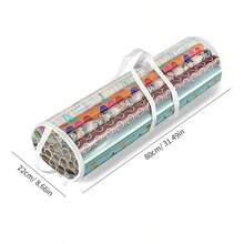 Bolsa de almacenamiento transparente para papel de regalo, material de PVC, con asa blanca, caja de almacenamiento cilíndrica conveniente. Bolsa de almacenamiento de papel de regalo de Navidad, bolsa de almacenamiento de tubo de papel de fiesta, bolsa de regalo con cremallera, bolsa de almacenamiento de regalo transparente impermeable y a prueba de polvo, bolsa de almacenamiento de papel de regalo de Navidad, decoraciones navideñas, bolsa de regalo de fiesta individual - Negro - Ver 14