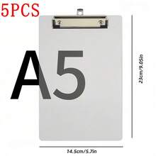 A4/A5透明活页夹，带金属夹，适用于笔记、表格、文件和图纸 - 彩色 - 查看 8