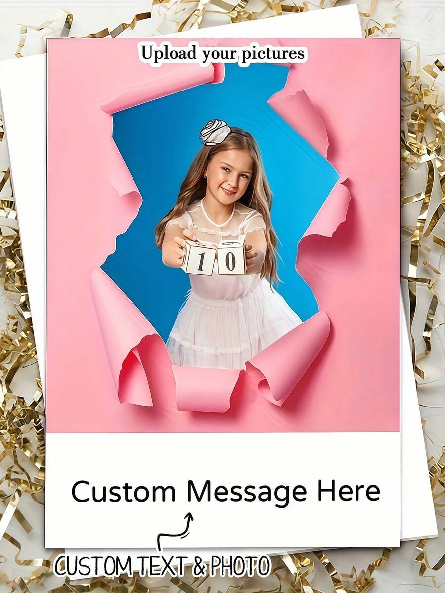 Custom Paper Greeting Cards - Personalize With Unique Photos, Text, And Designs For Weddings, Birthdays, Baptisms, And More - Suitable For All Occasions - Custom Greeting Cards (Including Envelope). - Multicolor 13 - View 1