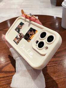 1个可定制姓名/文字的手机壳，蝴蝶结手机壳，适合秋冬季节，TPU保护套，非常适合万圣节、圣诞节、周年纪念日、情人节、生日、婚礼、母亲节、父亲节、送给闺蜜、送给父母、男女朋友的礼物，兼容苹果系统，国际版，非国内版 - 白色 - 查看 4