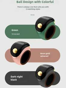 1个可调节ABS树脂指环计数器 - 便携式电子计数工具，带闹钟、日期显示和祈祷提醒功能 - 彩色 - 查看 3