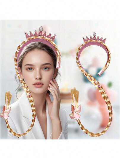 Phụ kiện đội đầu dự tiệc Cosplay - Băng đô cài tóc kiểu công chúa băng giá, băng đô cài tóc kiểu công chúa hoạt hình, phụ kiện đội đầu dự tiệc sinh nhật