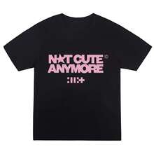 ILLITS Not Cute Anymore Album T Shirts ILLITS Girl Band T-Shirt Korean Fashion Summer Women Men Short - 黑色 - 查看 1