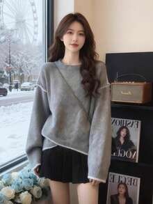 Women Sweaters - Xám - Xem 2