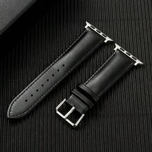 1 szt. męski i damski czarny skórzany pasek kompatybilny z paskiem do zegarka S10 S9 Ultra 49 mm 44 mm 42 mm 38 mm 40 mm Sportowy prosty pasek na nadgarstek kompatybilny z bransoletą Series Akcesoria do pasków do zegarków - Czarne - Zobacz 1