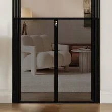 No Drill Pet Safety Fence - Portable Pet Isolation Net, No Drilling Installation, Space-Saving, Adjustable Height, Suitable For Dogs, Cats, And Other Pets, Ideal Choice For Pet Owners