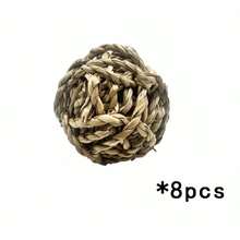 Woven Aquatic Plant Balls, Hamster, Rabbit Chew Toys, Bird Toys, Small Pet Toys, Balls - Improve Pet Dental Health - Multicolor - View 14