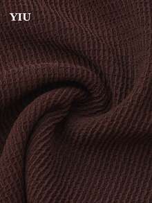 YIU Women's Sleeveless Ribbed Polyester Tank Top, Twist Detail Design, Regular Length Straps, Vacation Outfit, New Summer Item For Women - Brown - View 6