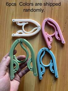 1/6/12pcs Travel Hangers - Cruise Essential Portable Folding Clothes Hanger, Travel Accessories, Collapsible Drying Rack - Multicolor - View 13