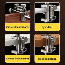 WOWSSYO Foldable Phone/Tablet Stand, Adjustable Carbon Steel Arm, 360° Rotating Base, Easy To Store, Suitable For Desk And Bedside - Multicolor - View 6