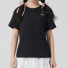 Adidas Women's Casual Breathable Short Sleeve T-Shirt - Black - View 2