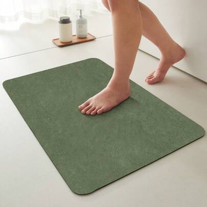 Bath Mat, Bathroom Rugs Non Slip Washable Thin Absorbent Quick Dry Bath Mat Fits Under Door Bathroom Floor Mat Perfect For Bath, Shower, Or Sink 16"X24" Dark Grey