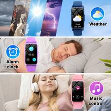 1.5英寸高清显示屏智能手表 - 支持无线通话/拨号、闹钟/消息通知、健身追踪和音乐控制。男女通用设计，兼容安卓和iOS系统。 - 彩色 - 查看 7