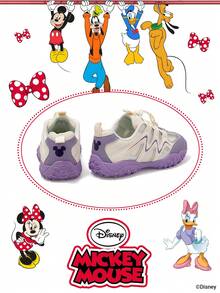 Disney 1 đôi giày thể thao trẻ em chính thức hợp tác cùng Mickey Mouse, thích hợp cho sinh hoạt hàng ngày, kỳ nghỉ, thể thao và các hoạt động ngoài trời. Thoải mái, ôm sát chân, chống trơn trượt, thoáng khí. (Giày thể thao bé trai, giày thường ngày bé trai, giày thể thao trẻ em, giày thể thao bé gái, giày thường ngày bé gái) - Màu tím - Xem 3
