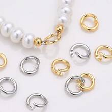 5/10pcs 8mm Copper Open Jump Rings, Half Closed Opening Ring, Bracelet Necklace Connecting Buckle Ring For Jewelry Making
