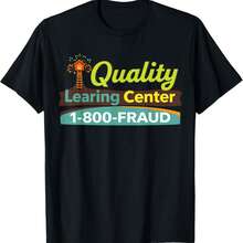 Funny Meme Quality Learing Center Humor Political Tee Walz T-Shirt - Black - View 1