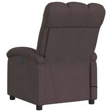 vidaXL Massagesessel Dunkelbraun Stoff - Braun - Übersicht 4