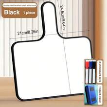 5pcs/Set Hand-Raising Sign Answer Board Whiteboard With Handle Student Erasable Set Small Pocket Handheld Paddle Melamine Whiteboards