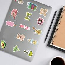 Bộ 50 miếng dán hoạt hình phong cách tươi mới, thẩm mỹ, dễ thương, kiểu retro, thích hợp dán lên bình nước, ván trượt, hành lý, laptop, xe hơi, đồ dùng trang trí tiệc theo chủ đề. - F - Xem 8