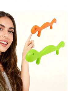 1PC Portable Smile Training Muscles Stretching Lifting Facial Exerciser Silicone Fitness Exercise V Face Tools - Multicolor - View 2