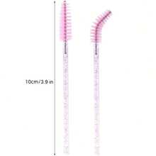 100支一次性睫毛刷/眉刷，不含酒精和油脂配方，是化妆和美容的理想工具，无需电源或电池