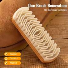 2pcs Suede Brush And Eraser, 2025 New Suede Brush And Eraser, Soft Suede Shoe Brush Cleaner, Suede Cleaning Brush, Suitable For Shoes, Bags, Jackets, Wallets, Sofas, With Wooden Handle, Can Remove Stains - Multicolor - View 4