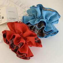 1pc Luxury Satin 4-Layer Hair Scrunchie, Unique Design, Elegant & Versatile Hair Accessory For Daily Use - Multicolor - View 3