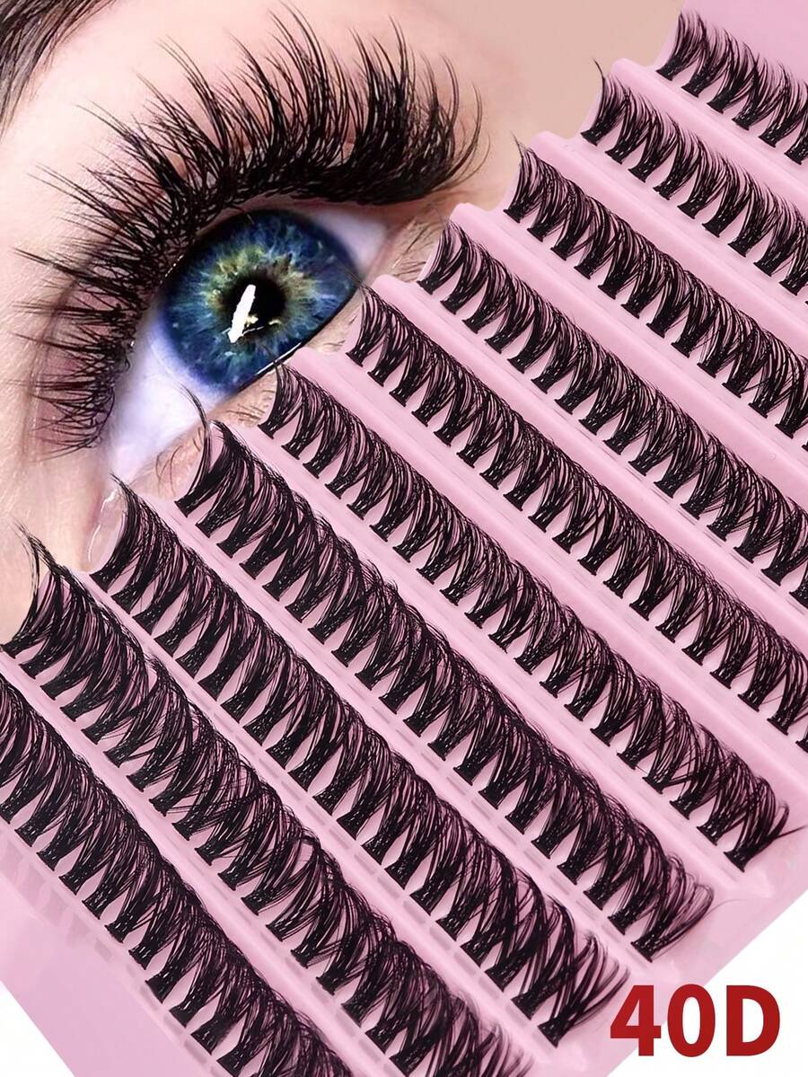 200pcs 30D/40D/80D D-Curl Volumizing False Eyelashes Set, DIY False Eyelashes Set, Super Dense Black False Eyelashes Set, Daily Makeup Black False Eyelashes Set, D-Curl Volumizing False Eyelashes Set, Black Individual False Eyelashes Set (200pcs), 8-12mm Mixed Individual False Eyelashes Set, DIY At Home, D-Curl Volumizing Rizos False Eyelashes, Mini Travel & DIY Eyelash Set, Individual False Eyelashes, False Eyelashes - D - View 1