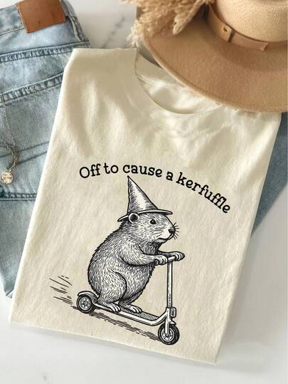 maglietta estiva da donna con stampa marmorizzata, casual e semplice, con collo rotondo e maniche corte, stile loose per uso quotidiano e casual