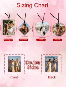 1 pezzo Ciondolo personalizzato per auto con foto, accessori per auto con foto personalizzata, ornamento per auto con foto di famiglia personalizzata, accessori per decorazione auto con foto personalizzata, accessori per decorazione interna auto, regalo foto per specchietto retrovisore, regalo di compleanno, regalo di anniversario, regalo per coppia, regalo foto di famiglia, regalo per fidanzato/lui/marito/papà, regalo per fidanzata/lei/moglie/mamma - Stile 2 - Visualizzare 3