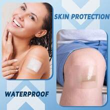 1 Cuộn băng keo PU trong suốt, chống thấm nước, mỏng, thoáng khí, dùng để băng bó vết thương, dài 196,85 inch/5 mét. - Nhiều màu - Xem 8