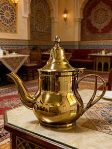 1.4升中东镀金不锈钢茶壶，中东红茶壶 - 彩色 - 查看 9