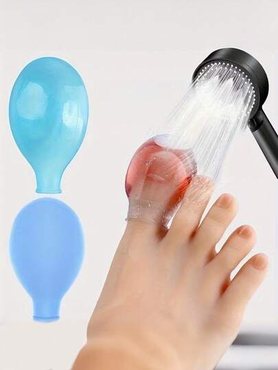 4 st silikontåskydd | Mjuka elastiska tåhylsor, lämpliga för daglig fotvård, minskar skofriktion, återanvändbara och tvättbara, bekväma fotförstärkare, lämpliga för resor och daglig användning (2 små, 2 stora) (slumpmässig färg)