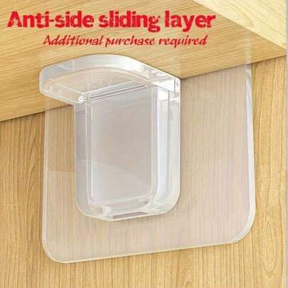 ขายึดชั้นวางแบบมีกาวติดตั้งง่าย - ไม่ต้องเจาะ, หมุดรองรับที่แข็งแรง, เหมาะสำหรับห้องครัว, ชั้นหนังสือ และตู้เสื้อผ้า