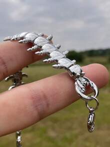 1件时尚朋克摇滚创意独特精致百搭古怪可爱蜈蚣手链，适合男士日常佩戴、节日和派对场合 - 彩色 - 查看 2