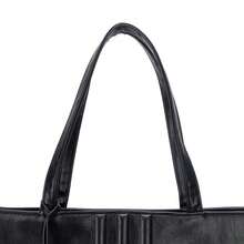 Adidas NEWY MKF 女士单肩托特包，简约休闲通勤户外旅行手提包 - 黑色 - 查看 2