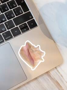 50pcs Seashell Stickers, Pink Personalized DIY Decal, Water Bottle Stickers, Vinyl Waterproof Cute Aesthetic Stickers, Laptop Phone Skateboard Stickers For Teens Girls Kids - Black - View 6