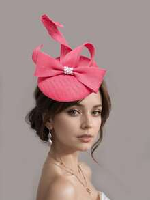 一顶优雅的复古迷你帽，适合赛马、嘉年华、单身派对、宴会、下午茶、高顶礼帽、德比帽、迷你头饰、迷你帽、学校用品、礼物、婚礼和其他场合。